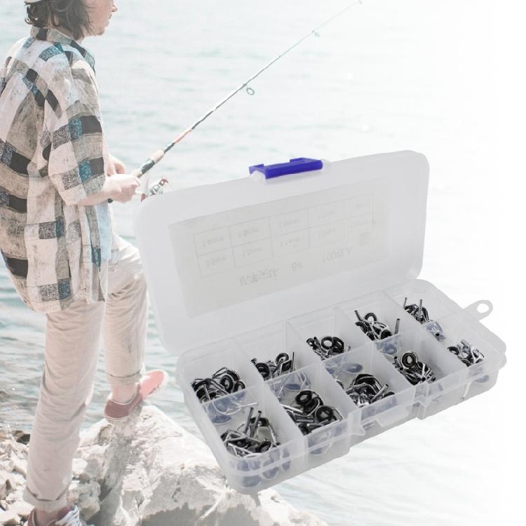 Set di Anelli Professionali per Canne da Pesca Custodia in Acciaio Appassionati di Pesca
