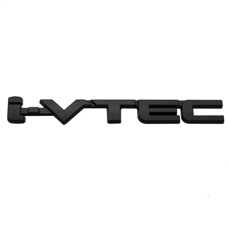 zfjhn2 3D Chrome Metal Car Letters Rear Trunk Badge Emblem IVTEC Logo I VTEC Sticker For Honda City Civic Accord Jazz CRV Accessories