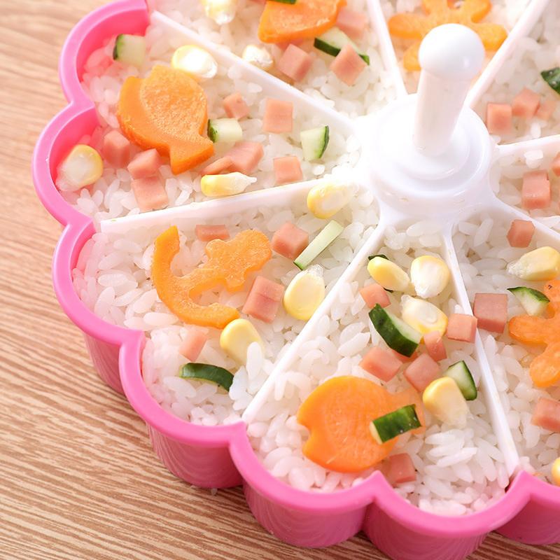 8 Grids Onigiri Mould Triangle Bento Box Japanese Sushi Making Kit Sushi Mold Sushi Press Maker Rice Ball Making Homemade