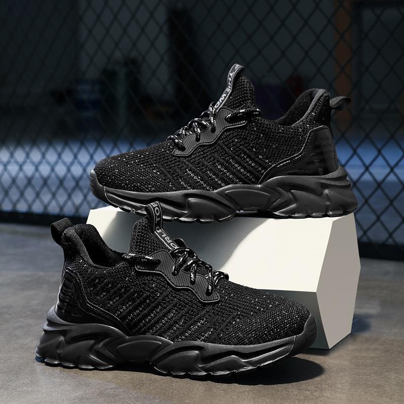 Autumn New Fly-woven Mesh Fashionable Low-top Classmates Soft-soled Lace-up Children's Casual Shoes Simple Sports Shoes