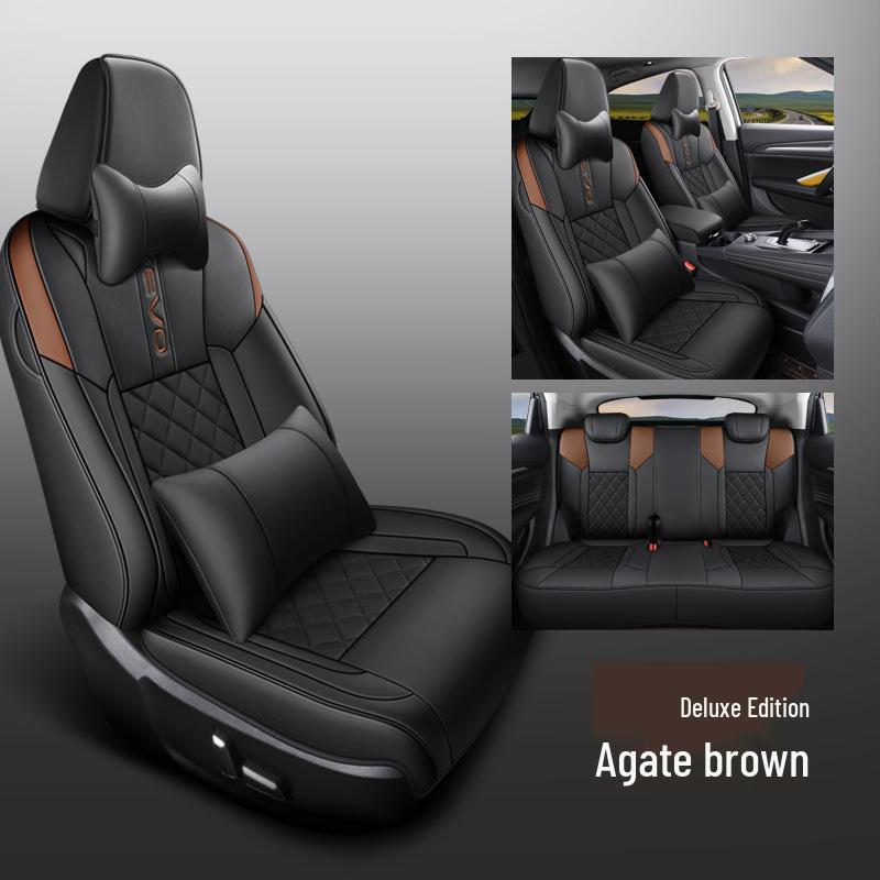 CLY Custom-Fit Full Leather Sports Seat Cover for Haval F7 - All-Season Cushion Pad