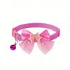 3pcs Set Cute Shiny Bow Bell Pet Collar For Daily Use - For Cats And Dogs