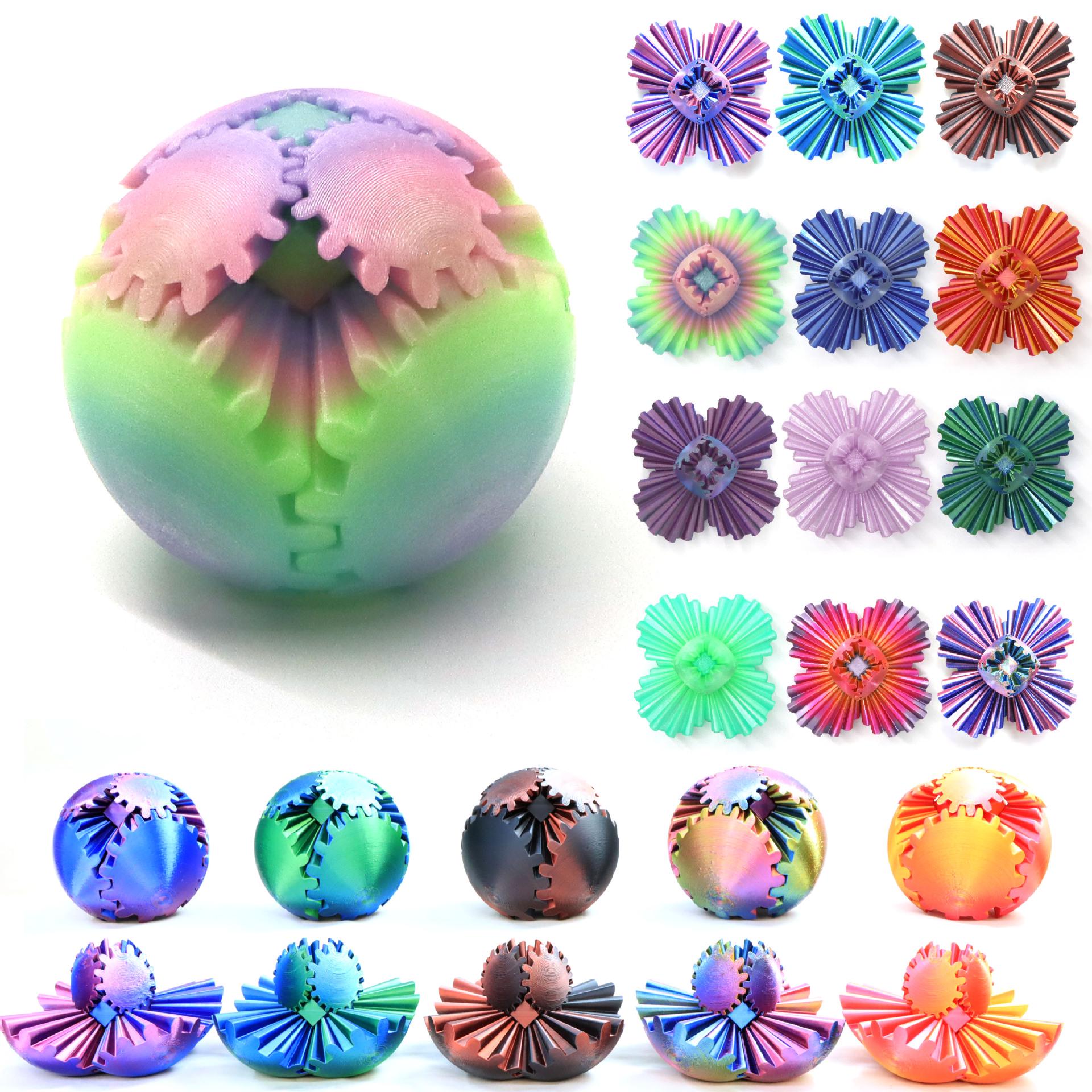 3D Printed Gear Spin Ball Rubik s Cube Decompression Toy