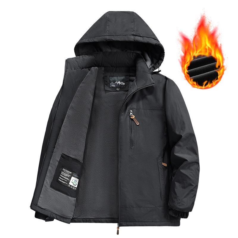 Wasserdichte Winddichte Dick Gefütterte Outdoorjacke für Herren