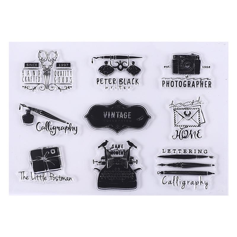 Retro Icons Silicone Stamps for Journals, DIY Photo Albums, and Card Decoration