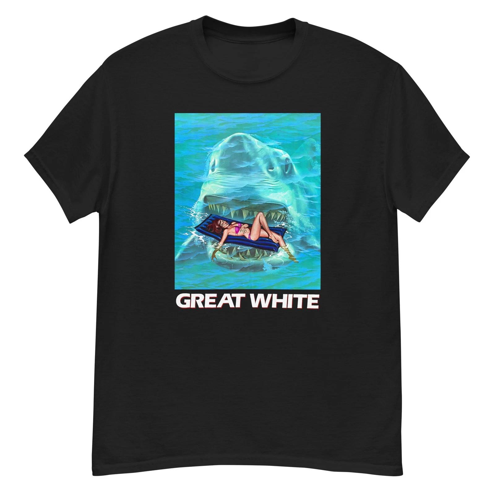 Great White cult shark film fan art t-shirt 2XL