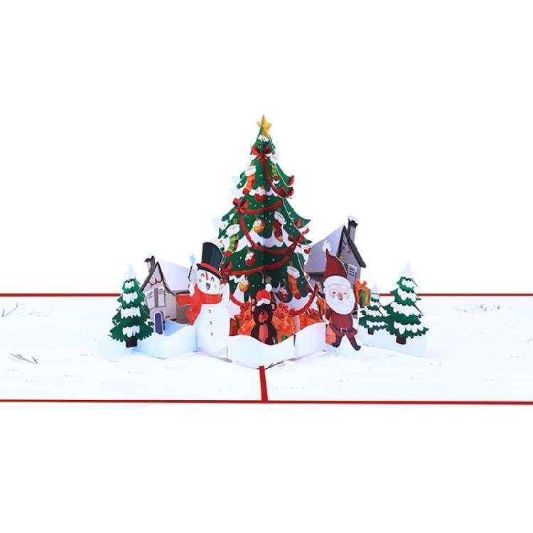 Рождественская Pop-Up открытка с конвертом 3D праздничная открытка Подарок для друзей 1