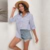 Elegant Women's summer blouses  striped casual woman tops women shirt blouse blusas blusa feminina long sleeve top female mujer