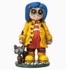 Halloween Themed Decorative Figurine with Child Character and Cat Companion Resin Material Indoor Display Ornament for Seasonal Decoration