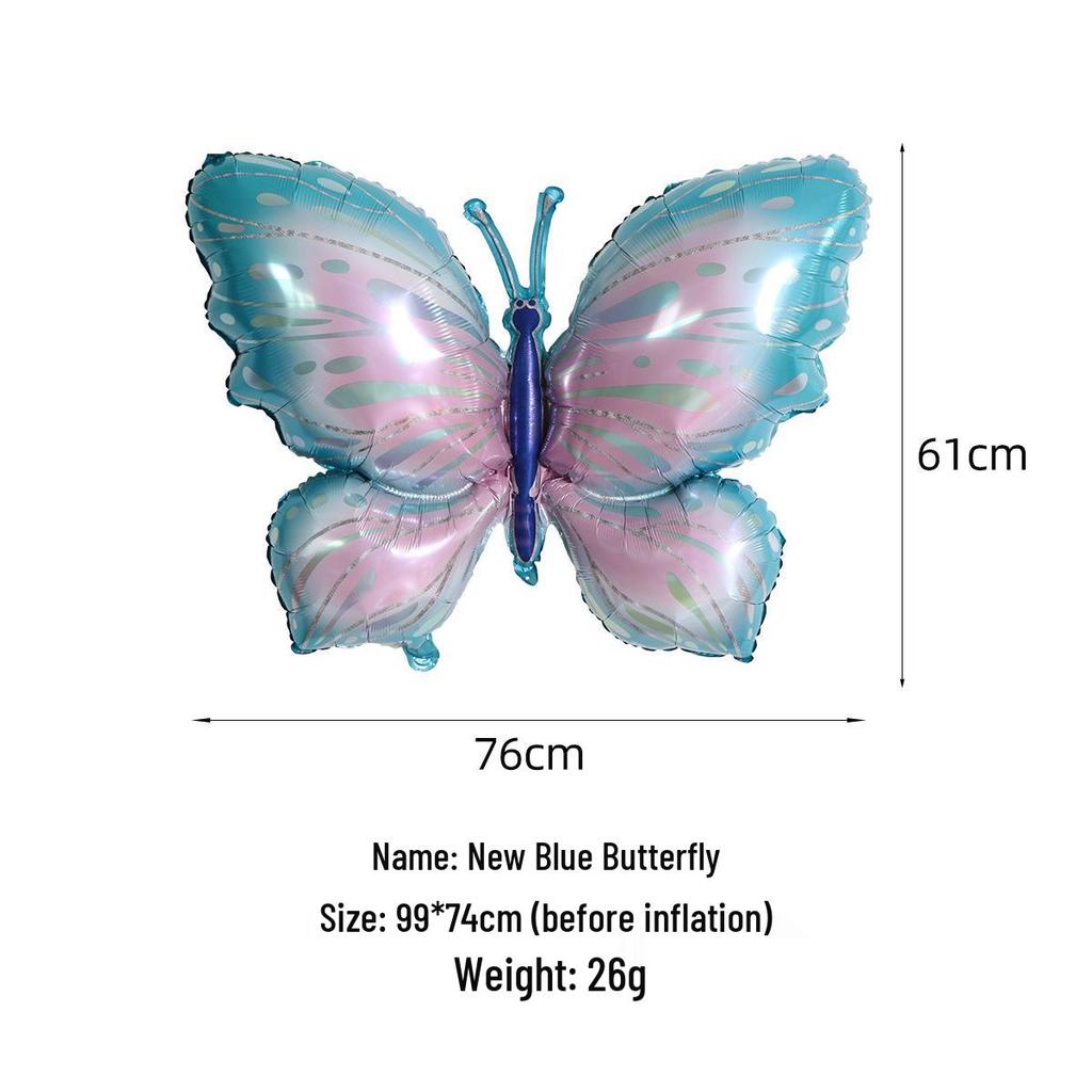 Mittelgroße matte Aluminiumfolienballons: Schmetterling, Gänseblümchen, Dinosaurier, Herzbär, Regenbogen Partydekorationen