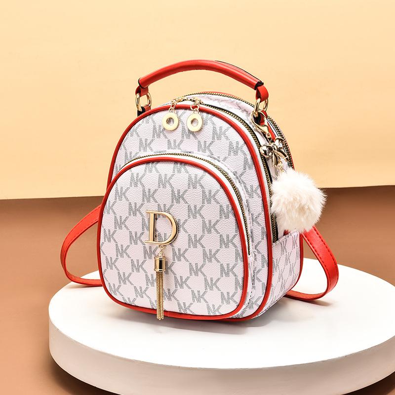 2025 new textured backpack women's large-capacity bag women's summer simple messenger bag fashion small bag women