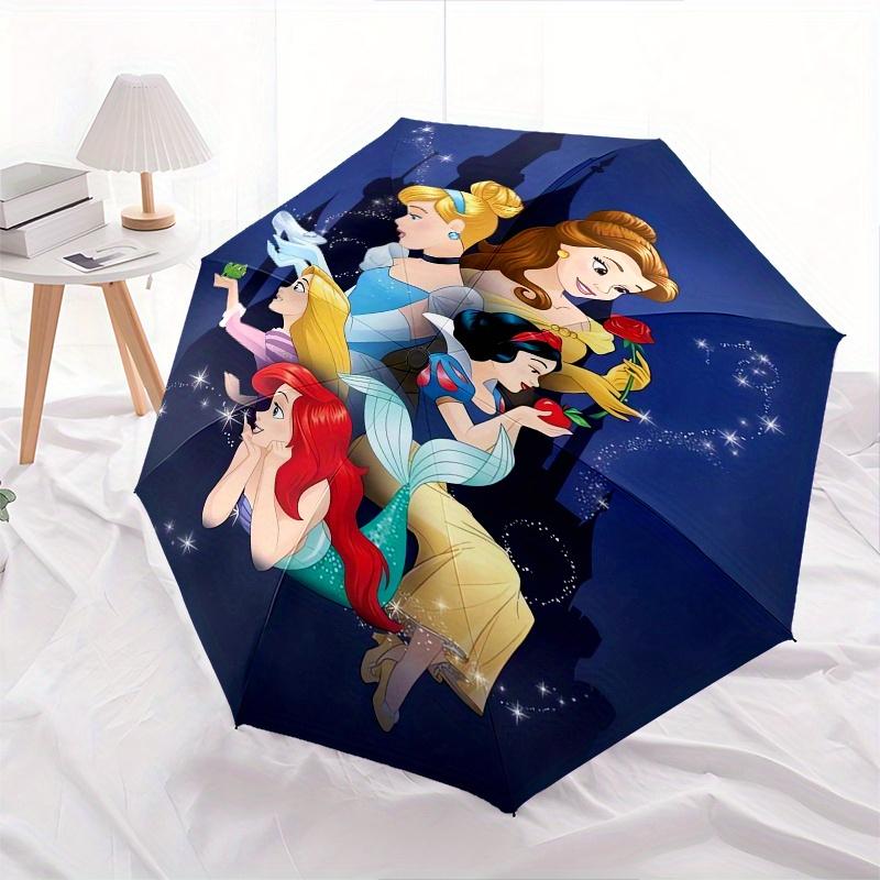 Princesses, Castle Automatic Opening and Closing Umbrella, Compact Travel Umbrella, Lightweight and Portable, Suitable for Beach Commuting B