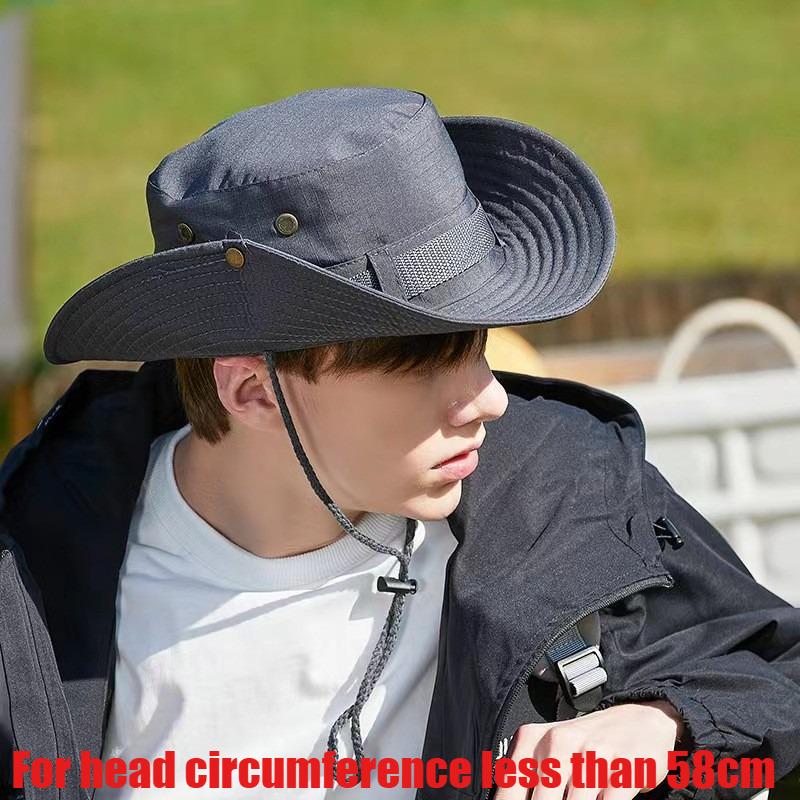 Xiaomi Camping Hat with Rope Wide Brim Men Women Outdoor Mountaineering Fisherman Hat Sun Hat Anti-snout Outdoor Hiking Fishing Hat