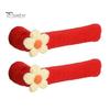 Door Lever Sleeve Set 2/4Pcs Flower Handle Cover, Anti-collision Knob Protector, Anti-Static Anti Static Cover Anti-Freeze for Home Office Bedroom