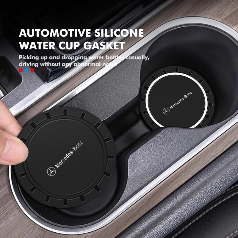 For Benz Car Interior Water Cup Holder Non-Slip Mat Pad Coasters Auto Accessories CLS SLK Sport ML C200 C260 C300 W205 CITAN ZL9