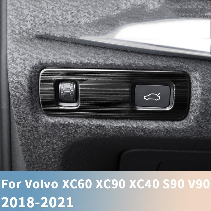 For Volvo XC60 XC90 XC40 S90 V90 2018 - Stainless Steel Car Headlight Switch Sequin Headlight Adjust Cover Trim Sticker