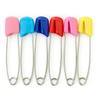 50 Pcs Diaper Pins Stainless Steel Plastic Head Baby Safety Pins Versatile Use for Crafts Laundry Jewelry Making Large