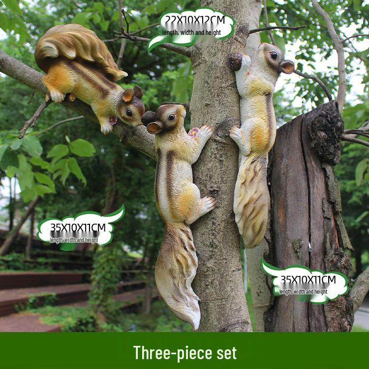 Creative Tree Squirrel Ornament - Cute Animal Decoration for Garden Crafts