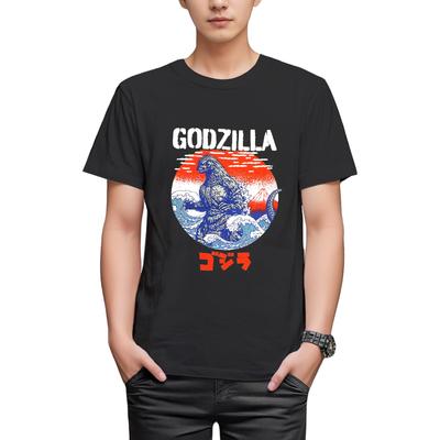 Fineplus Μπλουζάκι Godzilla, Κοντομάνικο, Ποστέρ King Ghidorah, Ιαπωνικό Μοτίβο, Σχέδιο Άνθη Κερασιάς, Εμπορεύματα Χαρακτήρων