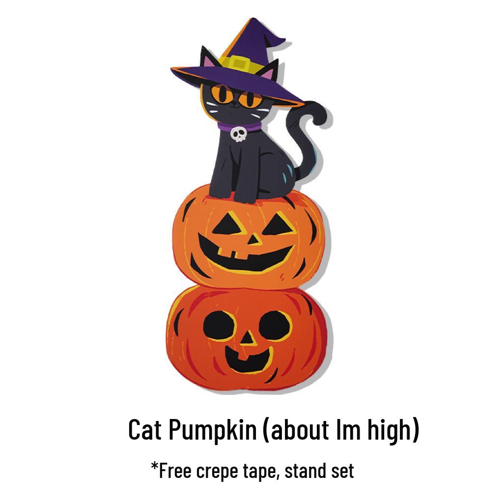 Halloween Pumpkin Theme Decorations for Shop and Bar Entrances - Background Photo Props