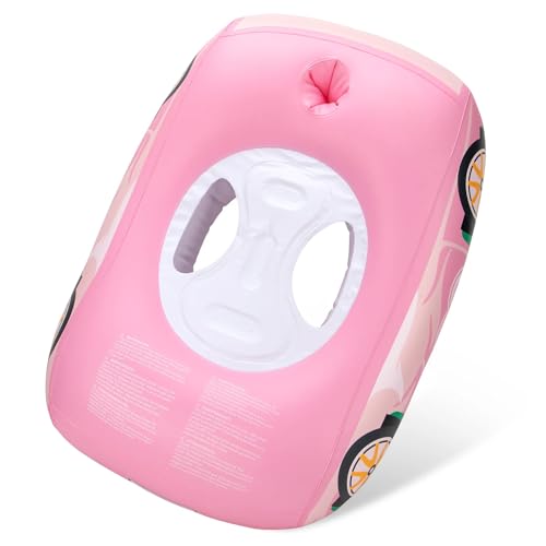 Boia de Natação para Bebê, Design de Supercarro, Boia de Natação com Assento para Bebês, Proteção UV FPS50+, Protetor Solar, Toldo Removível, Boia para Bebê, Brincadeiras na Água, Adequado