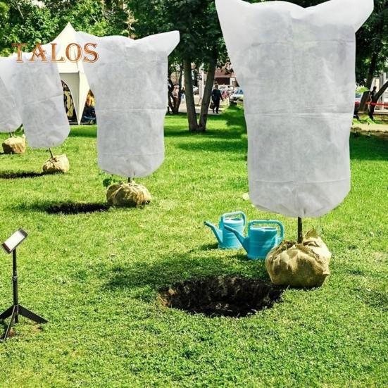 4 шт. чехлы для растений защита от заморозков затягивающийся шнурок защитный мешок — фото 7