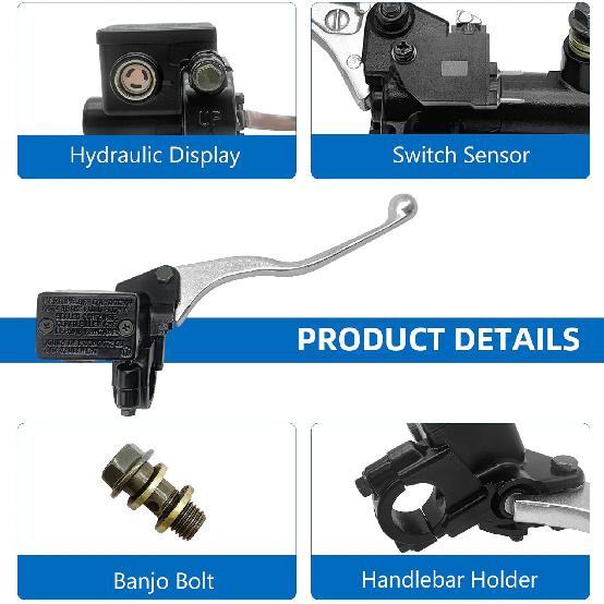 Front Right Brake Master Cylinder For Kawasaki Brute Force 650 750 4X4I KVF650 KVF750, Psiton Size 16Mm, OEM# 43015-0036 43015-0711