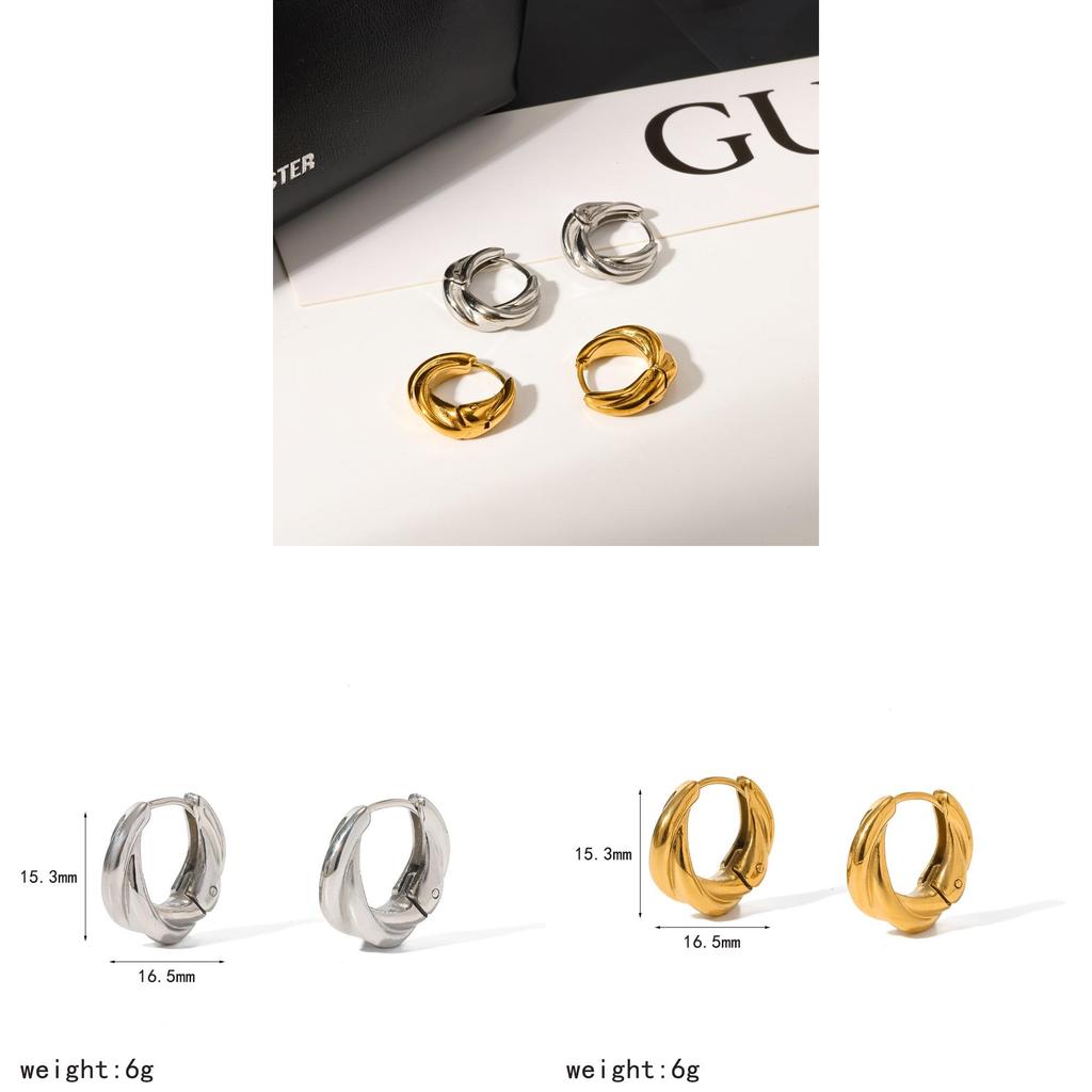 Minimalist Geometric Hoop Earrings With Gold Plating For Women Summer