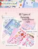 Xin Mo M5 Japanese Die-cut Sticker Book: Versatile Tearable Journal for DIY Collage and Gumi Crafts
