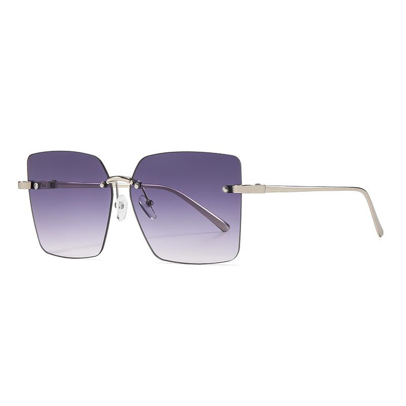 

New Premium Ladies Rimless Sunglasses Metal Frame Fashion UV Protection Eyewear 6