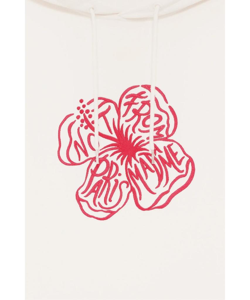 Drole De Monsieur Hibiscus Slogan Hoodie Hibiscus D0Ths26200Whm