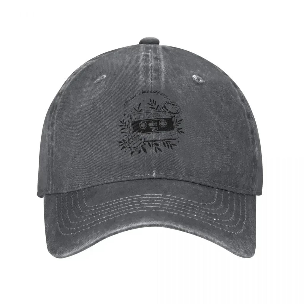 The Tortured Poets Department Baseball Cap Distressed Denim Music TTPD Headwear Unisex All Seasons Unstructured Soft Hats Cap