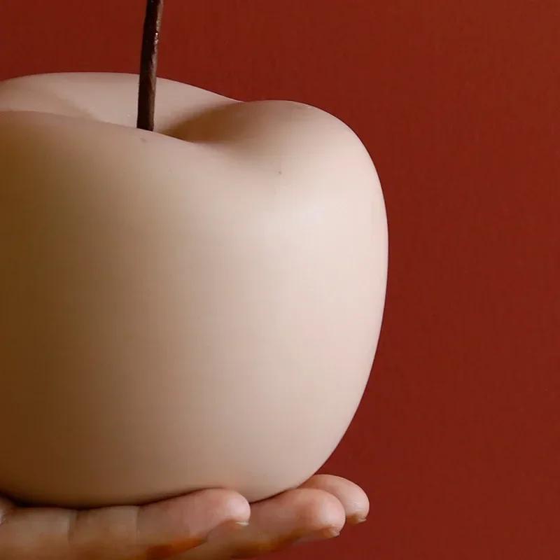 Nordic Exquisite Apple Sculpture and Figurines for Interior Home Decor Desk Accessories Ceramic Decor Creative Fruit Ornament