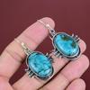 Tibetan Turquoise Earring Natural Gemstone Earrings 925 Sterling Silver Earring Handmade Jewelry Antique Earring Gifts For Mom Women Earring