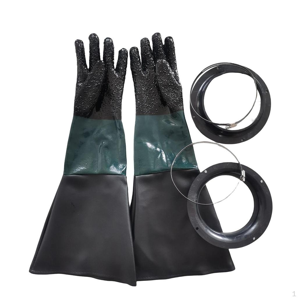 65cm Sandblasting Gloves Kits, with Particle for Abrasive , Cabinet