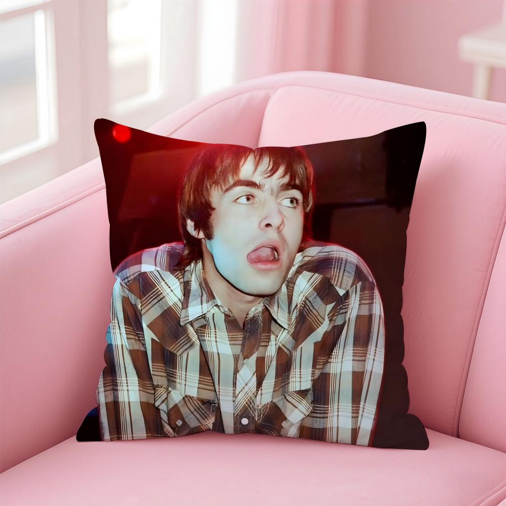 L-Liam Gallagher Singer Cushion Cover Comfortable Reversible Pillow Cover Ideal For Car Sofa Bedroom & Beyond