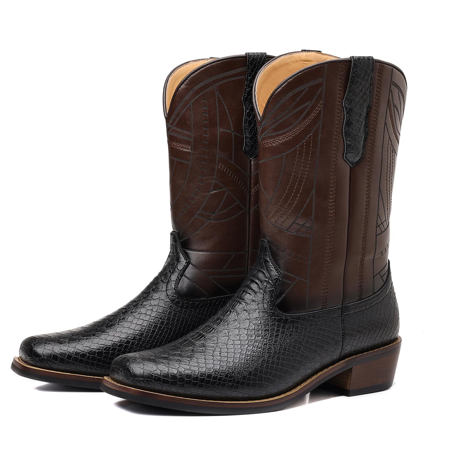 Мужские кожаные сапоги больших размеров, рыцарские сапоги, мужские ботильоны на шнуровке, британские мотоциклетные ботинки для мужчин, Zapatos De Hombre 40 чёрный