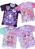26 Anime Dopamine Rainbow Gradient Energetic Girl Adult And Kids T-Shirt Cartoon 3d All-Over Print Harajuku Short Sleeve T-Shirt