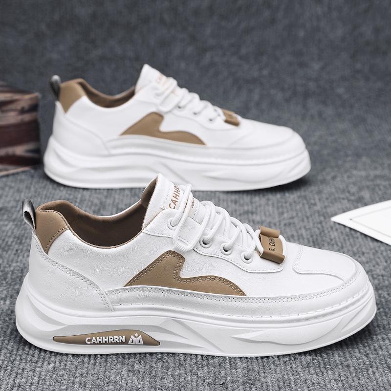 Men's Shoes Spring 2025 New Trend Versatile Casual Board Shoes Youth Platform Leather Men's Sports Shoes