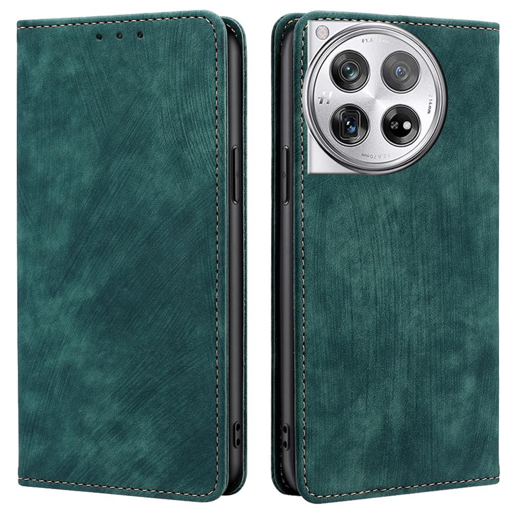 

Для OnePlus 12 5G Магнитный чехол PU кожа Подставка Кошелек Блокировка RFID Защитник телефона Green