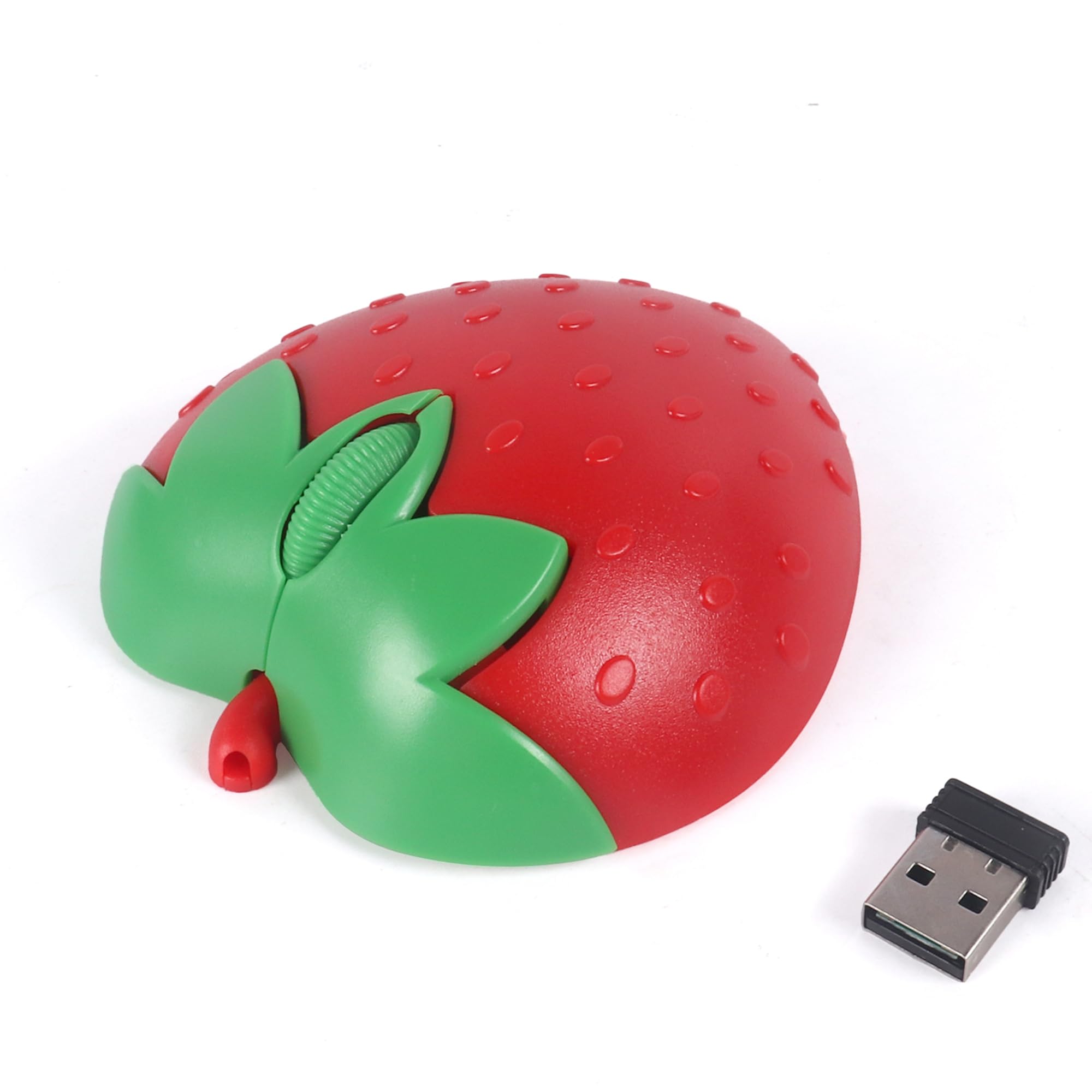 

Wireless 3D Wireless Compatible with and PC Dual-Mode Strawberry-Shaped Mouse, 2-Mode, Quiet, Battery-Operated, Bluetooth, 3-Button, Cartoon, Slim,