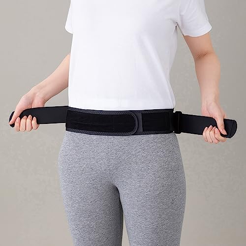 Lumbar and Pelvic Support Belt, Made in Japan, for Sports, Work, Golf, Tennis, and More. Supportive Support, Unisex, Black, Mesh Type, Size LL.
