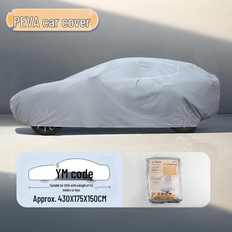 PEVA Single Layer Car Cover: Universal Waterproof Sun Shade & Dustproof Heat Insulation
