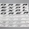 1Pc Chrome Black 3D ABS EXPLORER Letters Car Front Hood Bonnet Emblem Badge Sticker Car Styling Accessories