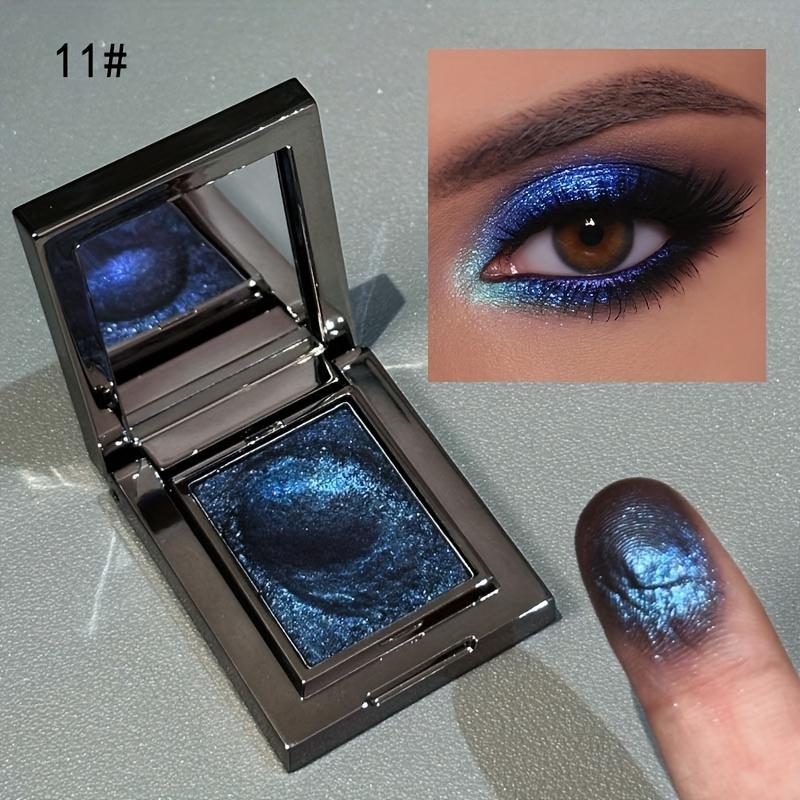 Metaliczna Zielona Paleta Cieni do Powiek z Brokatem i Połyskiem - Wodoodporna i Odporna na Pot