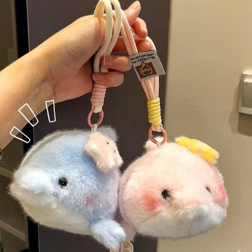 Small Plushie Dolphin Plush Keychain Soft Fluffy Seal Stuffed Doll Seal Plush Pendant Kids