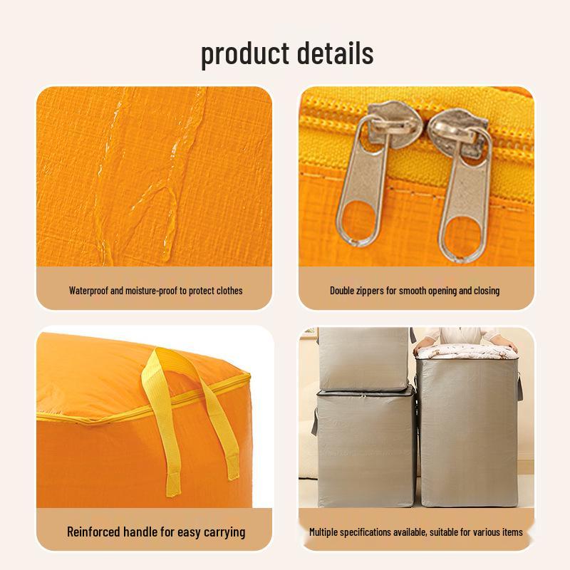 Large Capacity Woven Storage Bag for Clothes & Miscellaneous Items