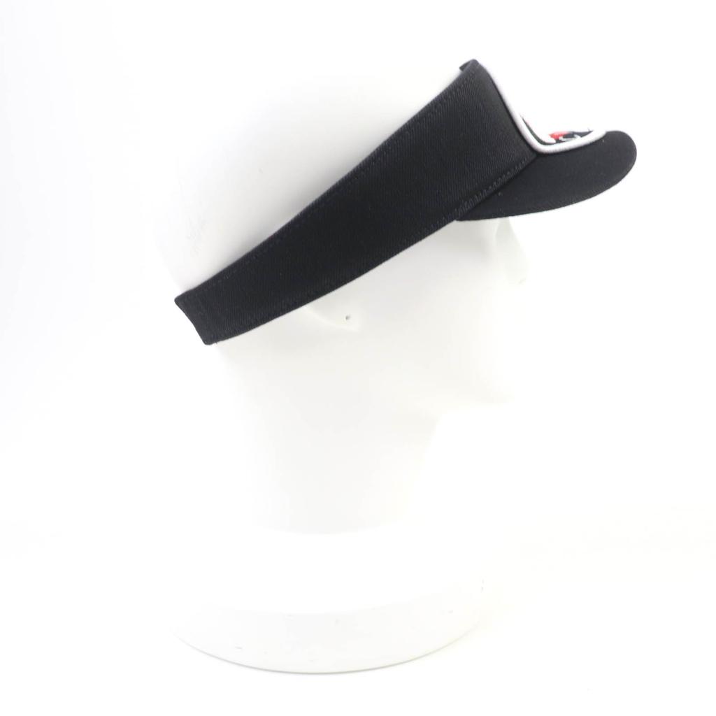 Kusursuz MIUMIU Güneşlik Logo yaması ile siyah pamuk Kadın M Kullanılmış