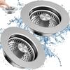 Sink Stopper - AIMOONSA - SUS304 - Anti-clogging Strainer - Retractable Push-Open - Anti-Odor