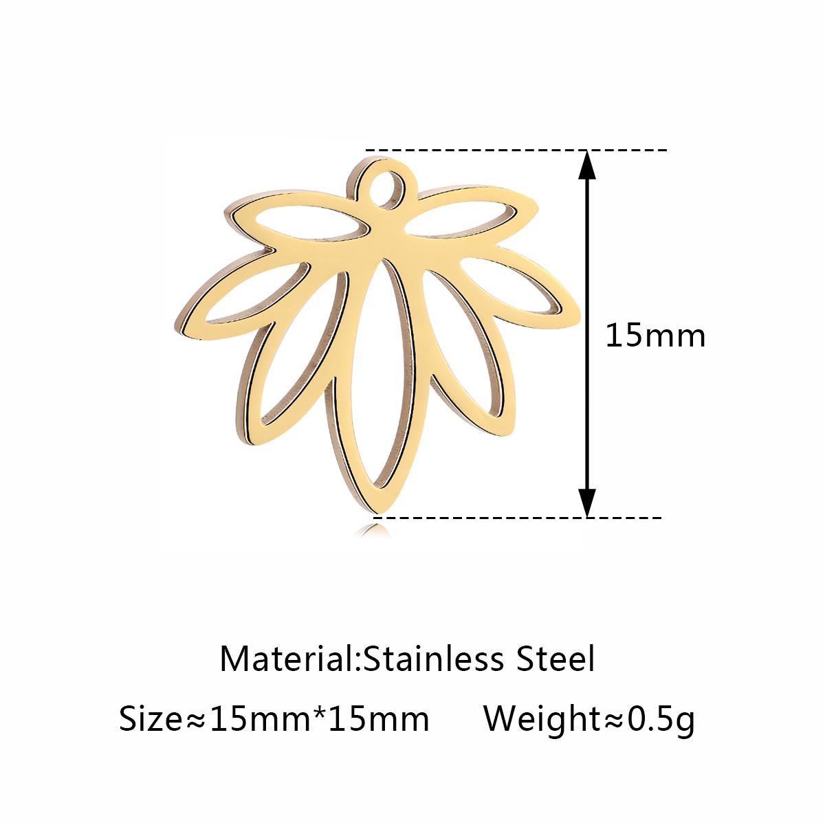 

5PCS Cute Sun Flower Charms Rose Flower Gold Color Charm For Jewelry Making Supplies DIY Necklace Earring Bracelet Accessories
